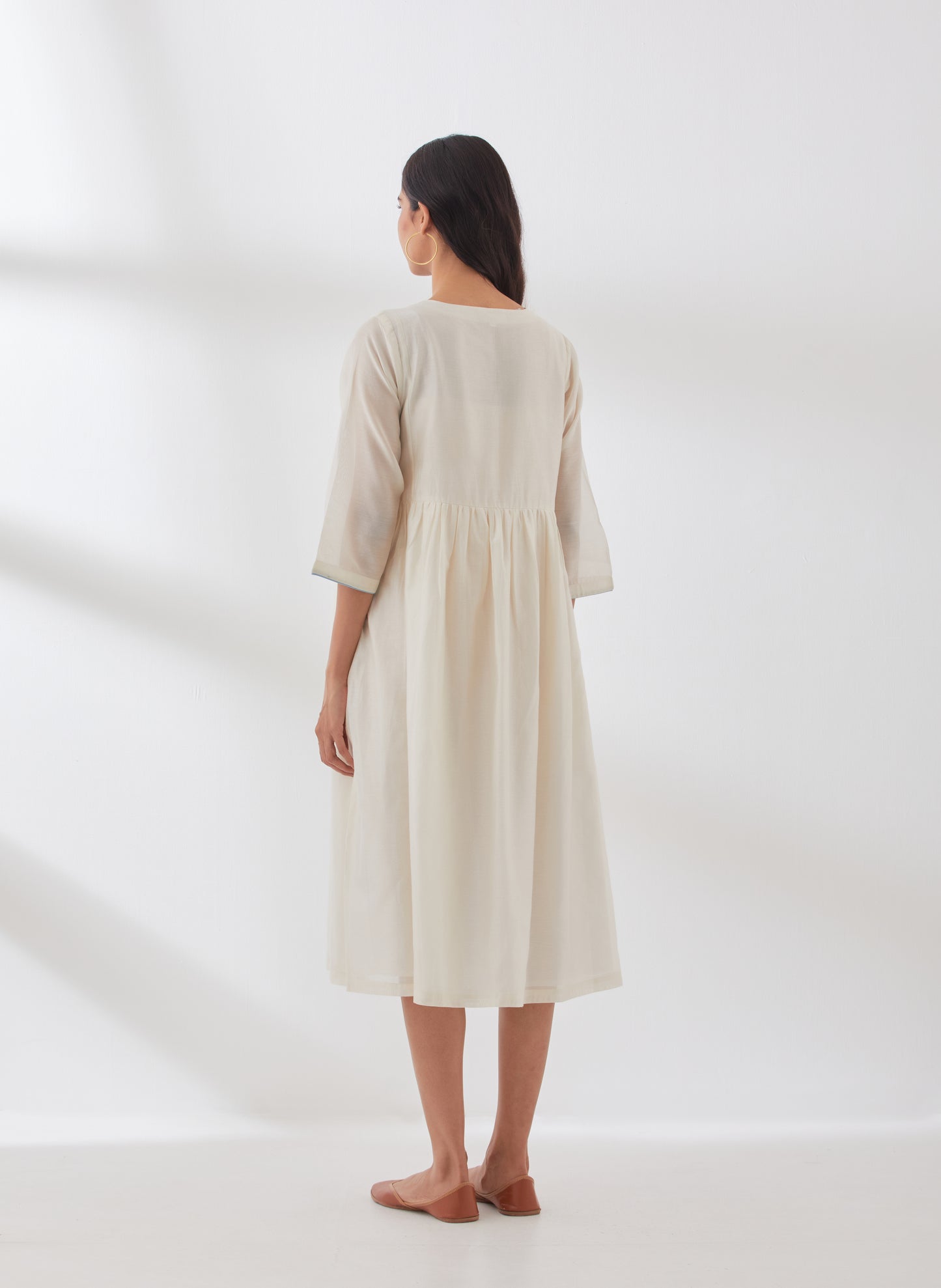 Pesas Chanderi Embroidered Dress