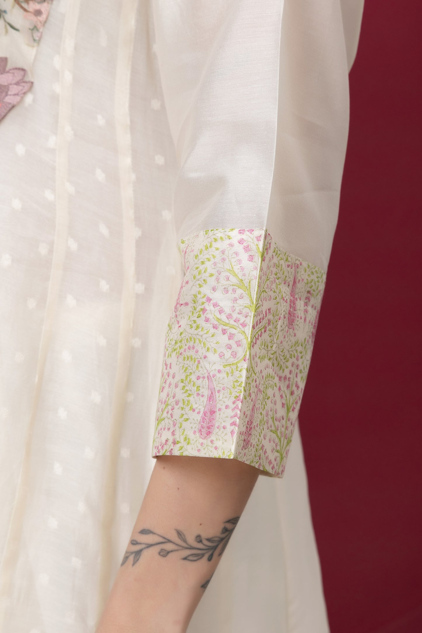Anokhi Handwoven Banarasi Cutwork Kali Kurta