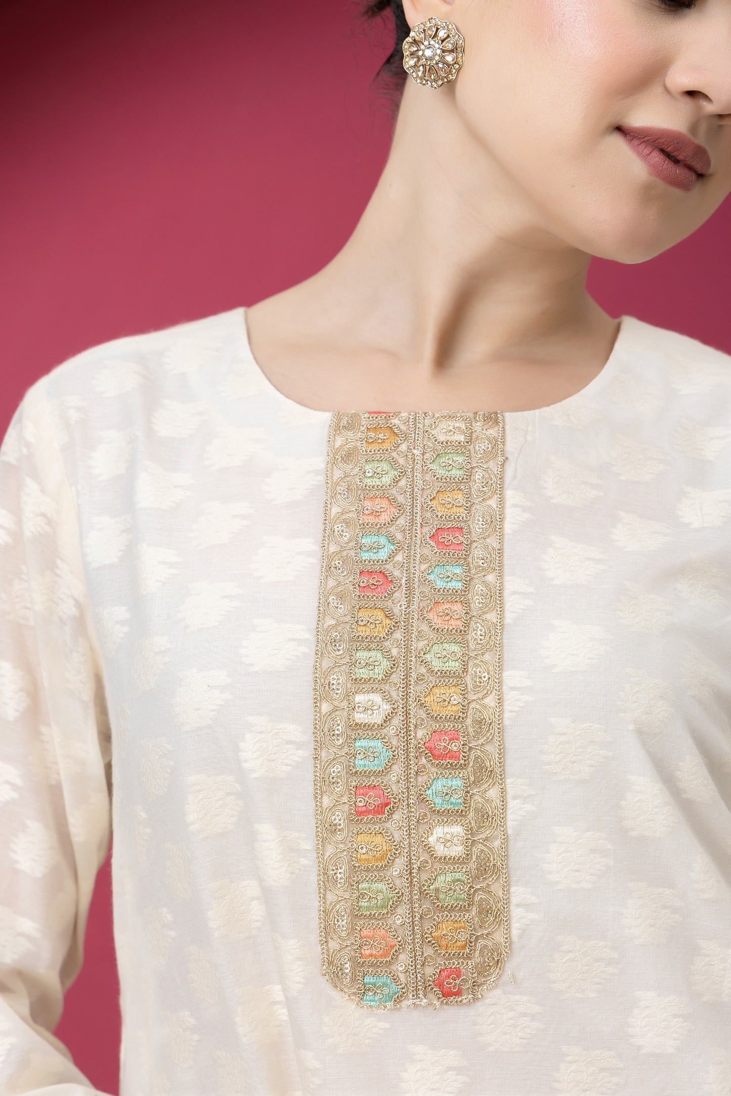 Anokhi Handwoven Banarasi Cutwork Kurta