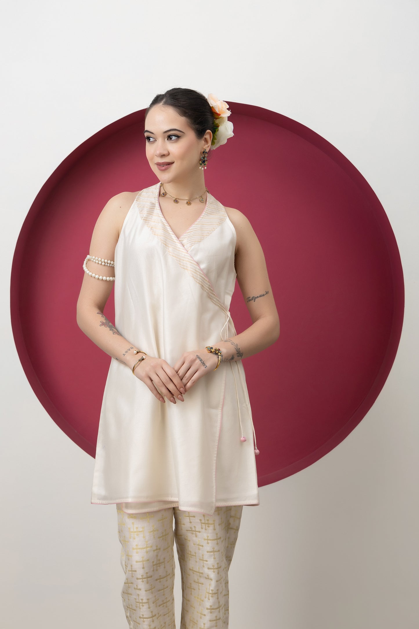 Anokhi Chanderi Short Angarakha