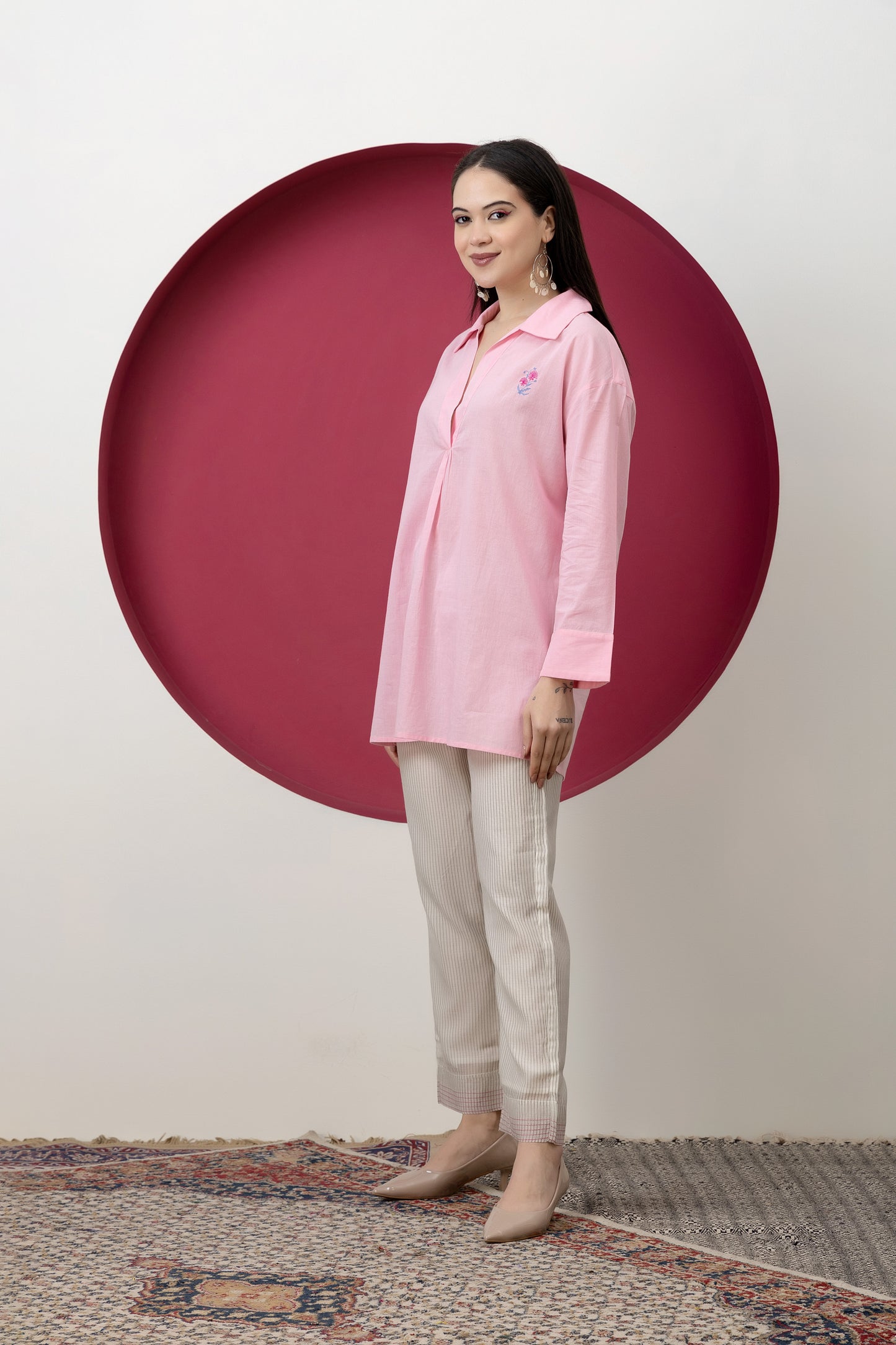 Kapaas Pink Cotton Tunic