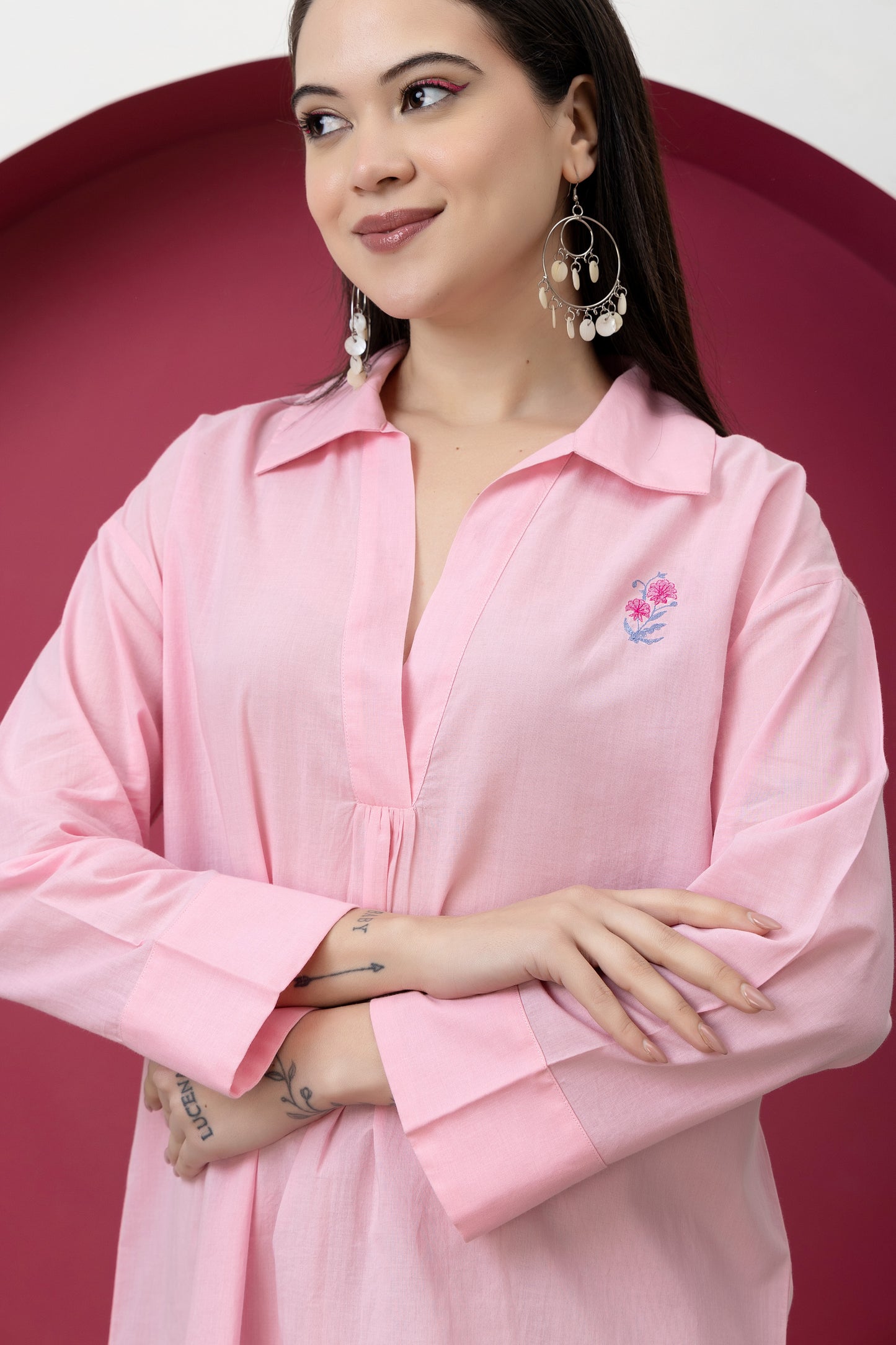 Kapaas Pink Cotton Tunic