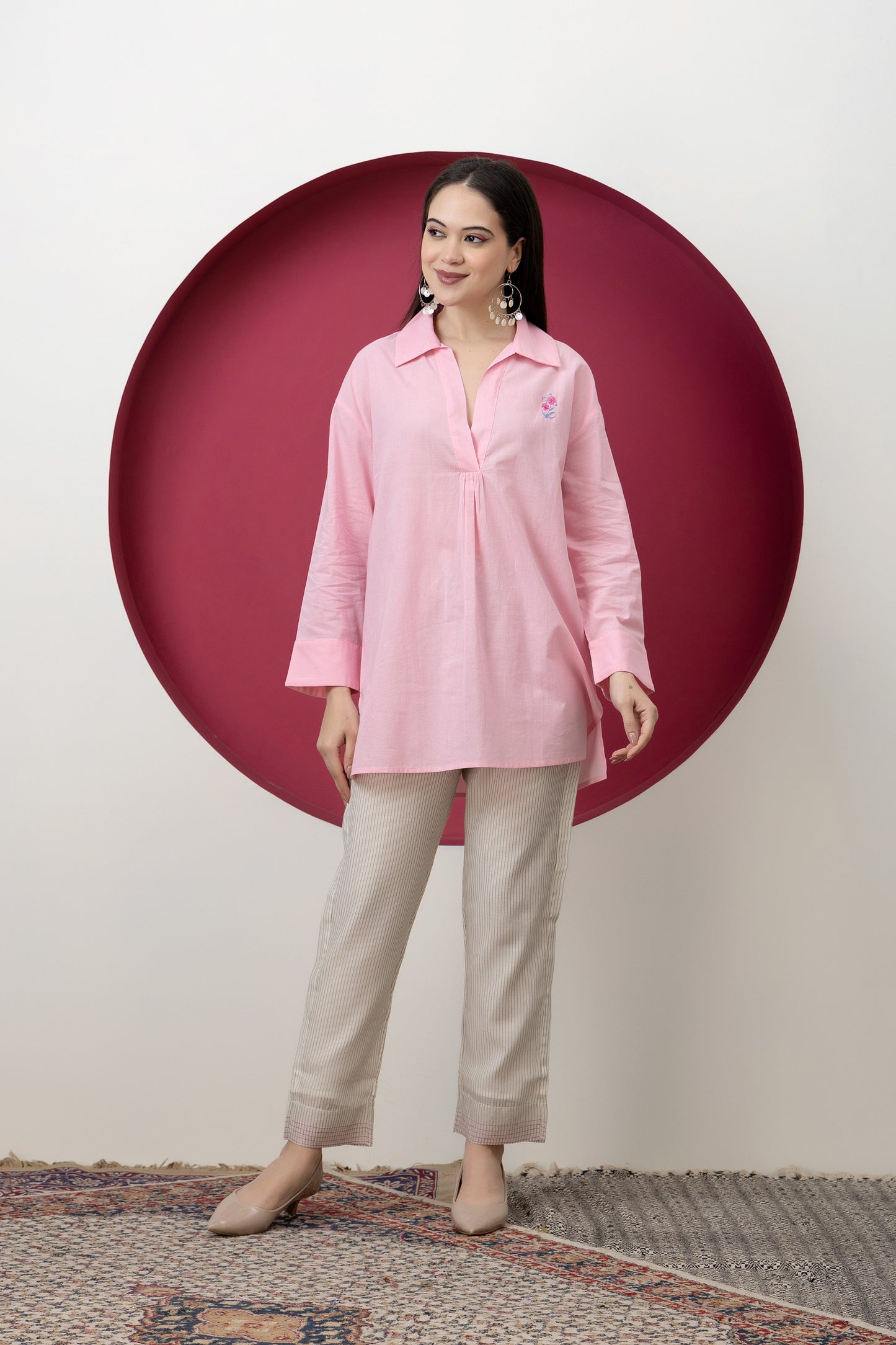Kapaas Pink Cotton Tunic