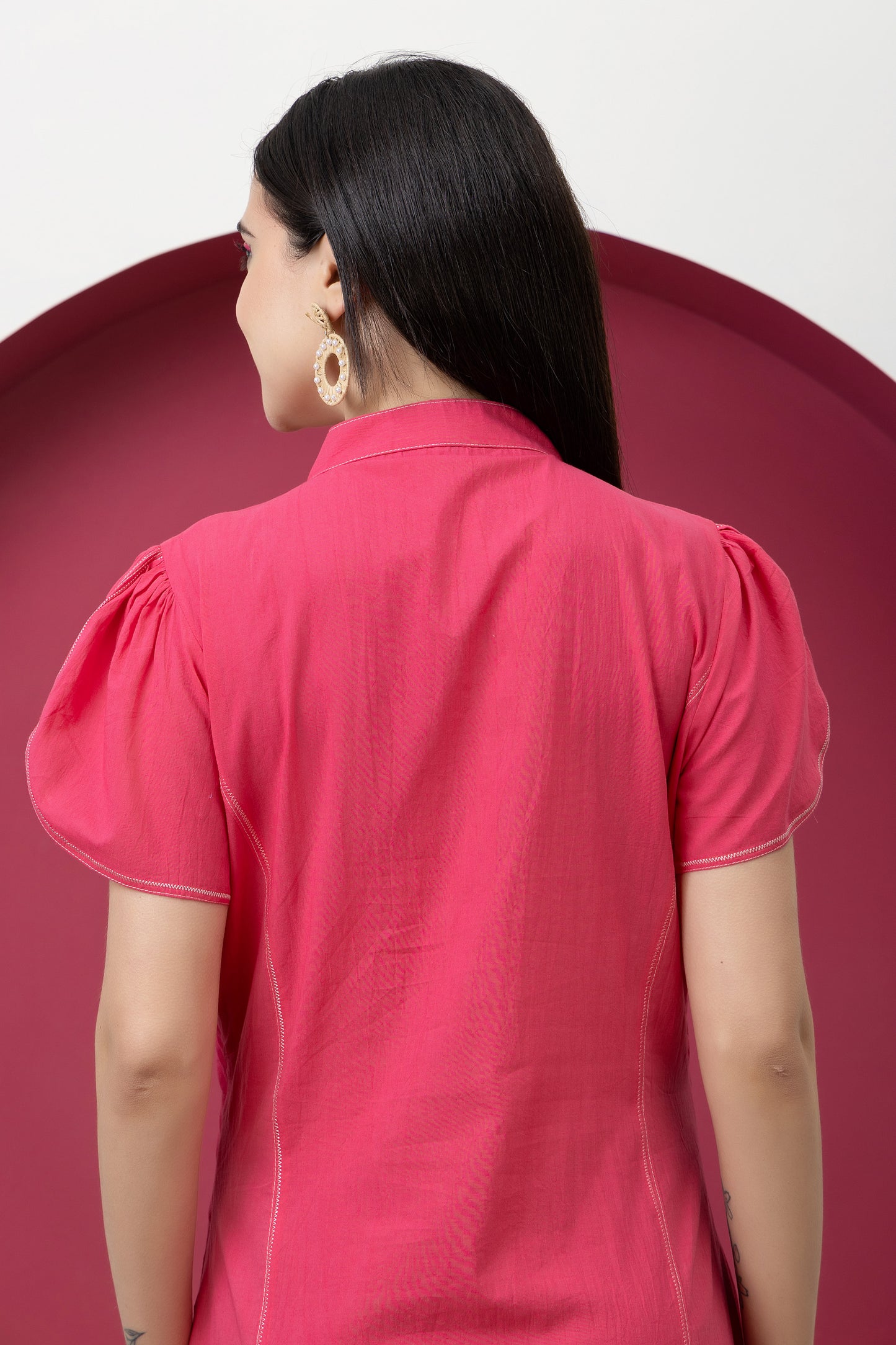 Kapaas Pink Cotton Maxi Dress
