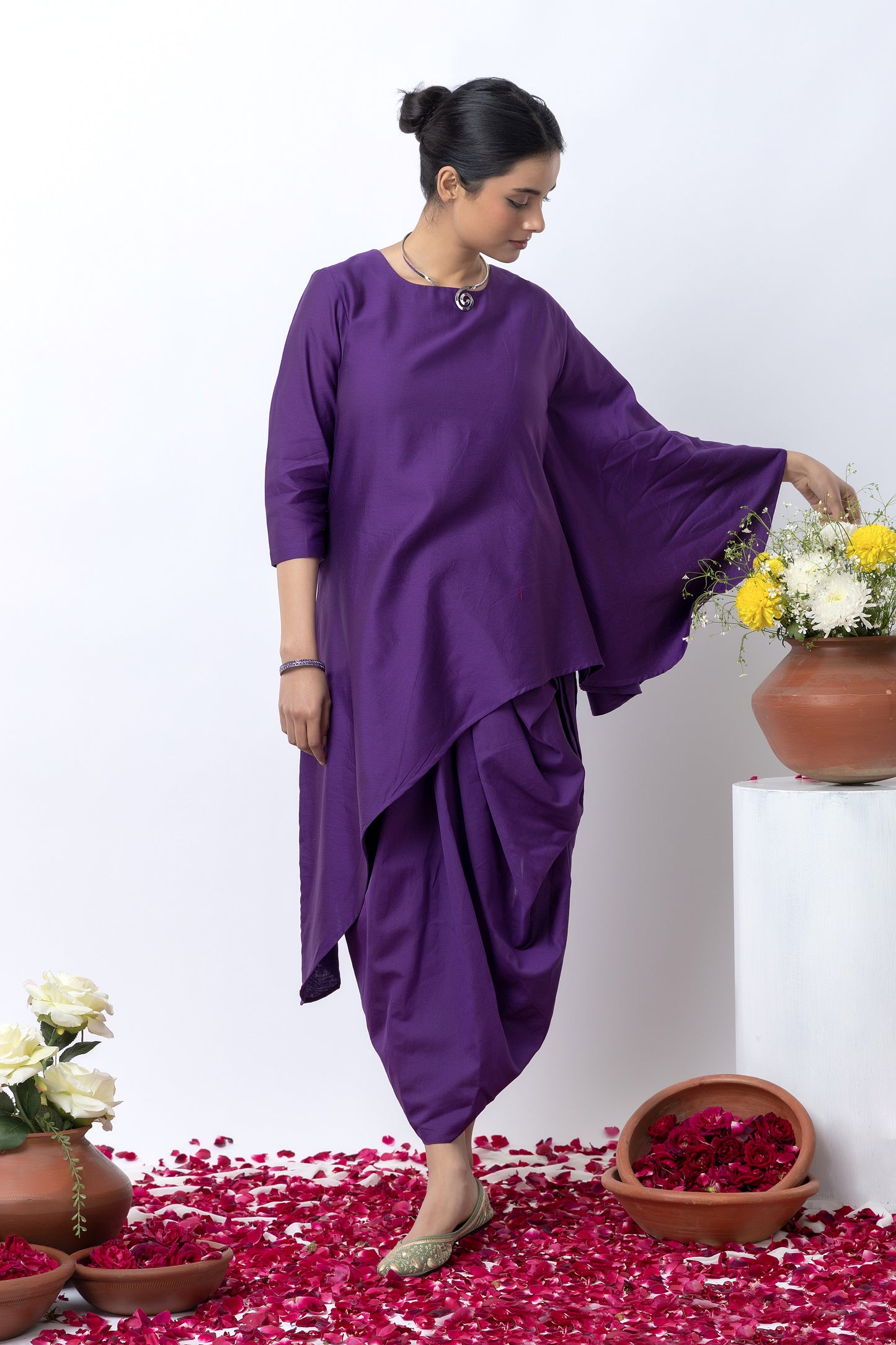 Grishm Purple Skirt Set