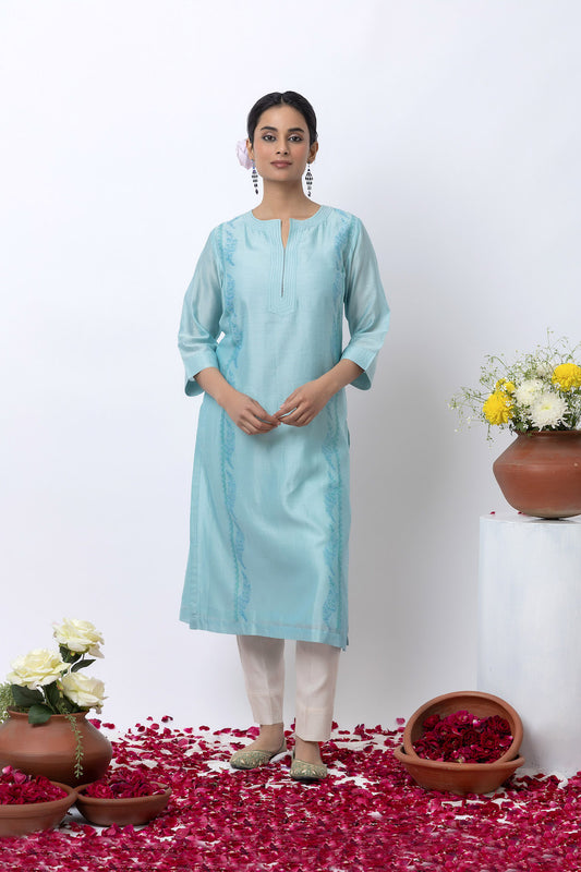 Grishm Blue Printed Kurta Set