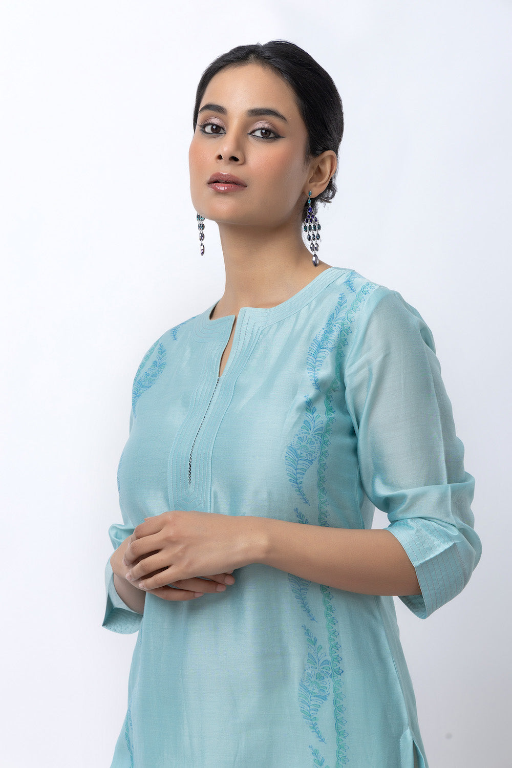 Grishm Blue Printed Kurta Set
