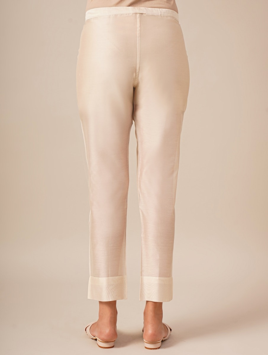 Rozanna Off White Chanderi Pants
