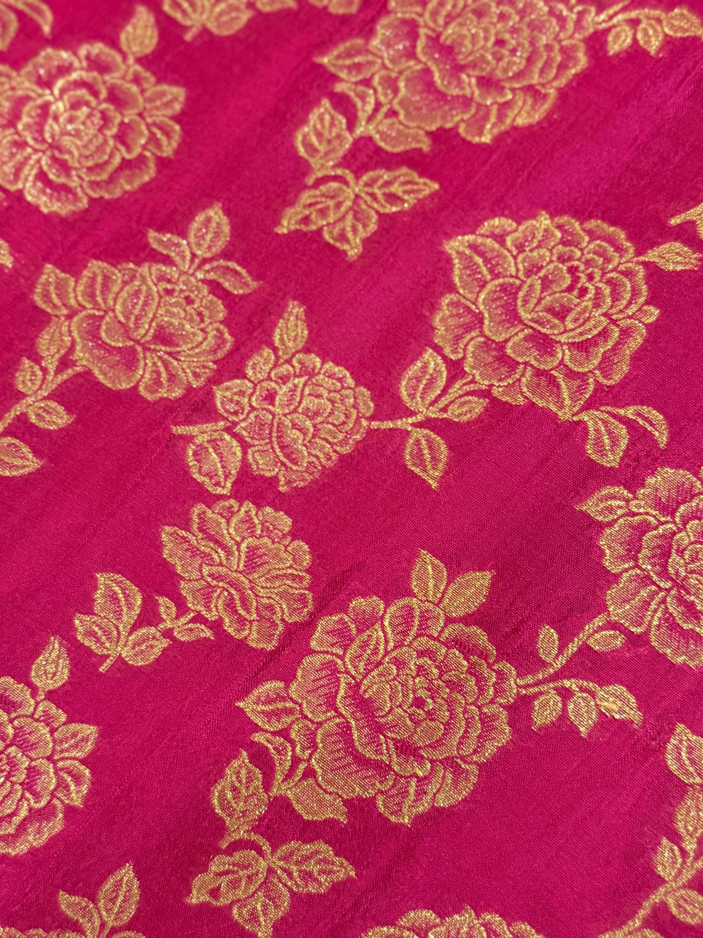 Silks of India Fuchsia Chanderi Silk Kurta set