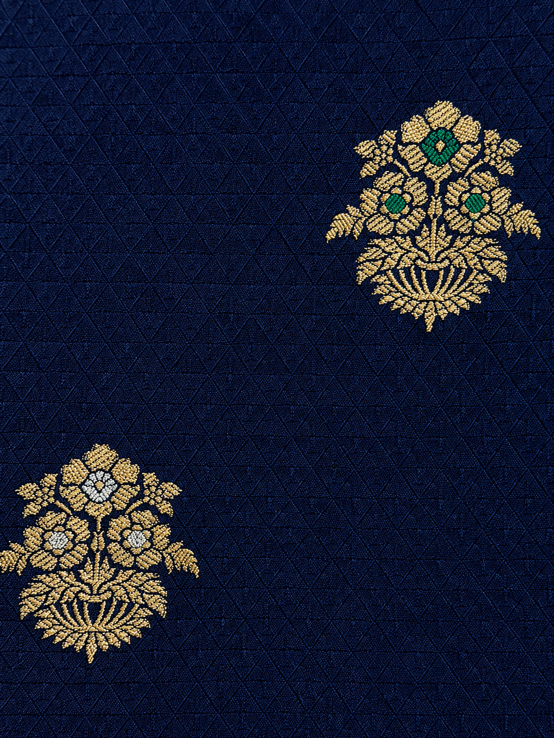 Silks of India Handwoven Silk Indigo Jacket set