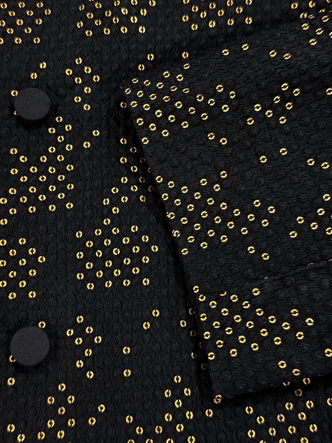 Silks of India Black Sequence Jacket set
