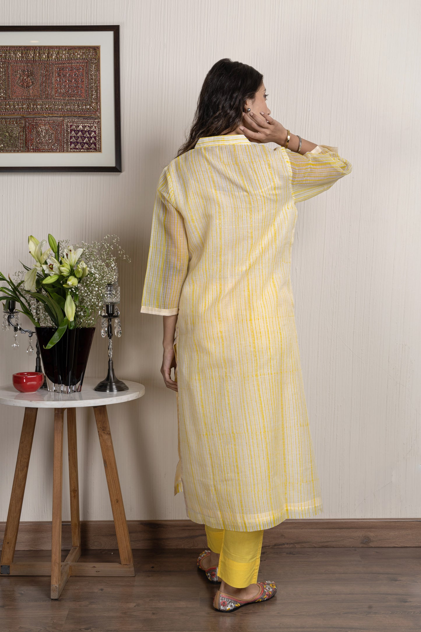 Kota Yellow Printed Kota Kurta Set