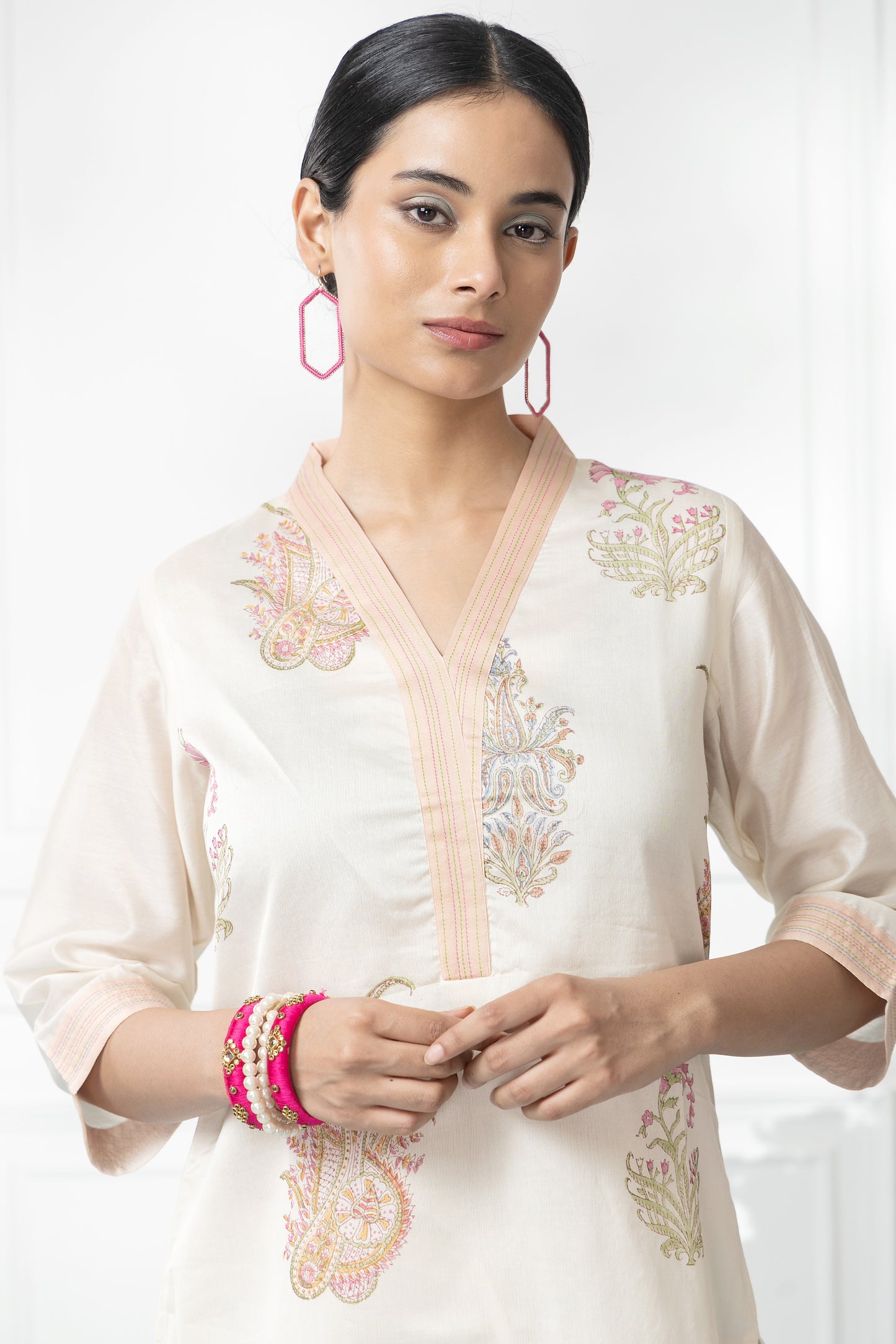 Sorbet Short Printed Kurta Set