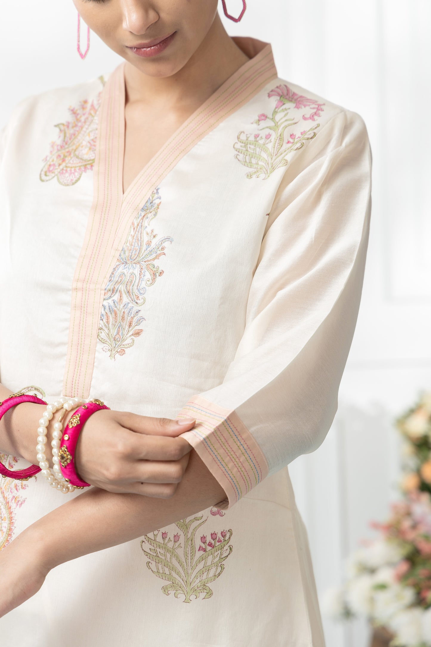 Sorbet Short Printed Kurta Set
