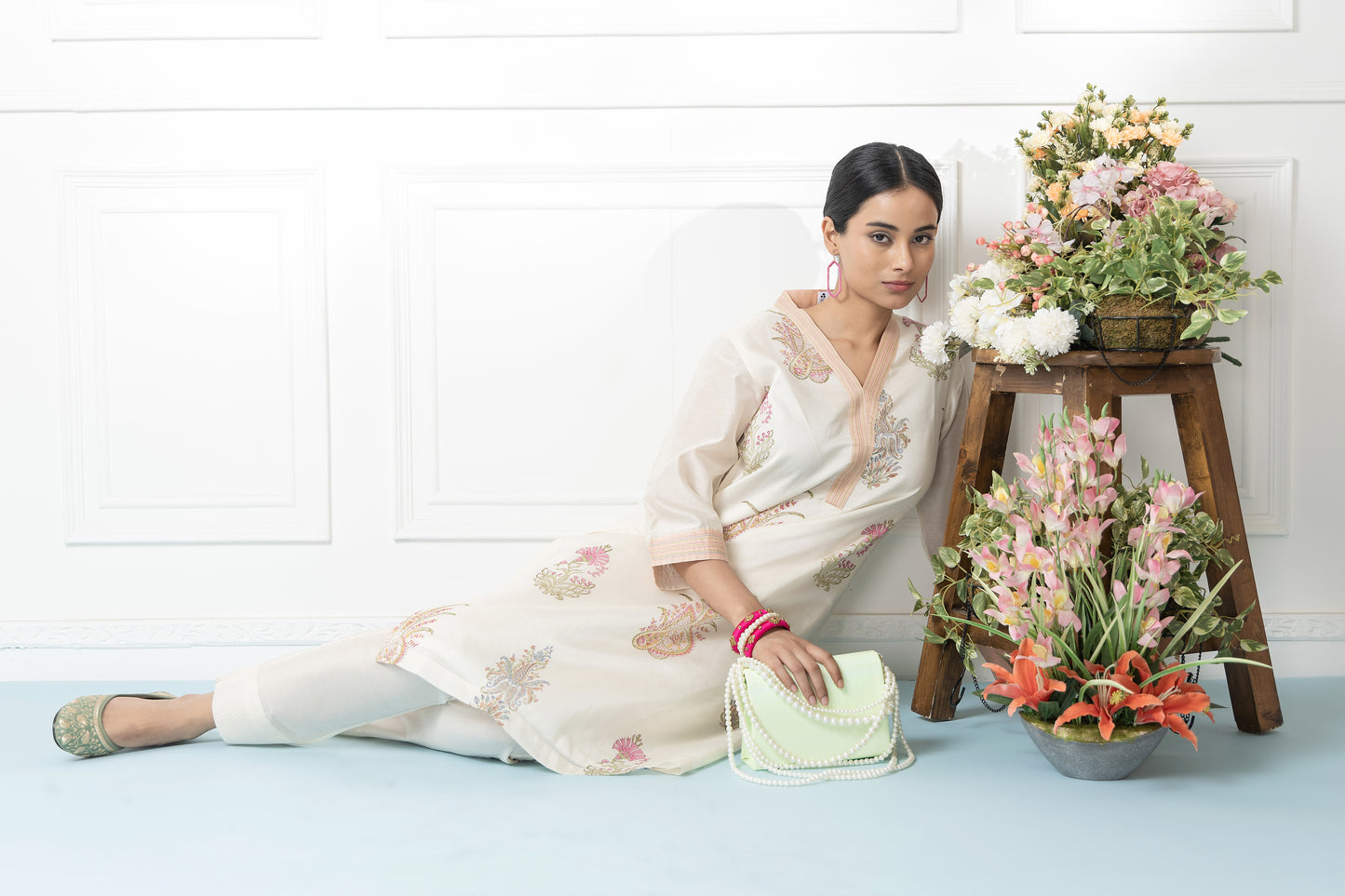 Sorbet Short Printed Kurta Set