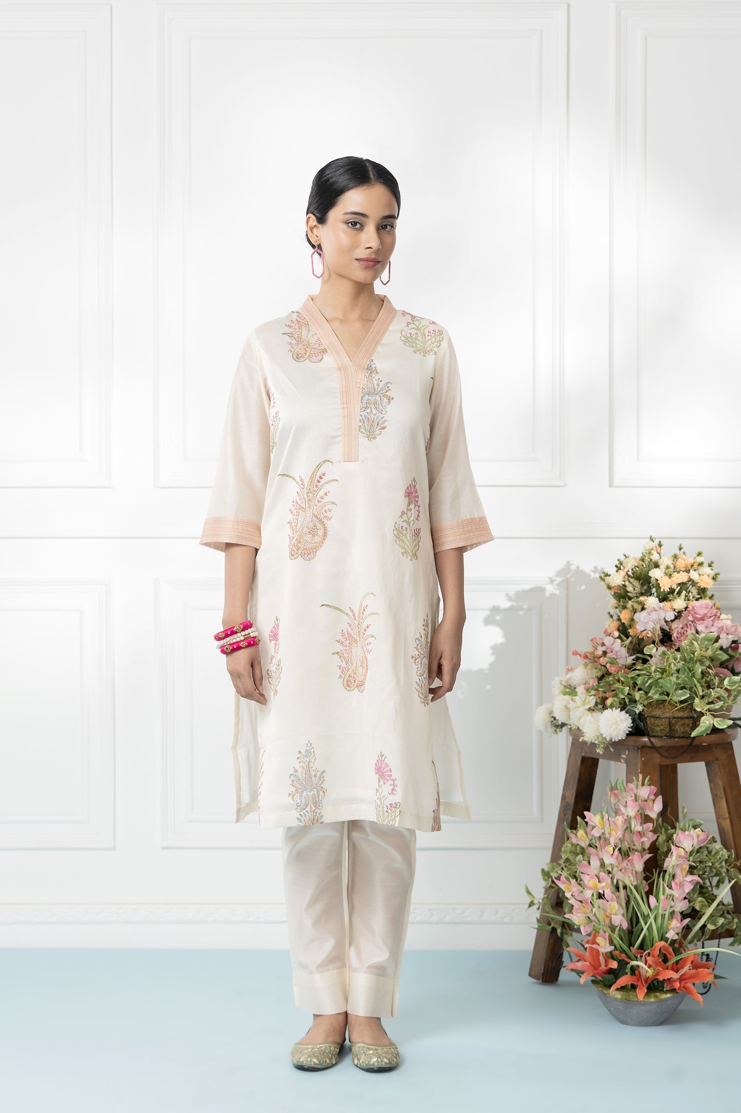 Sorbet Short Printed Kurta Set