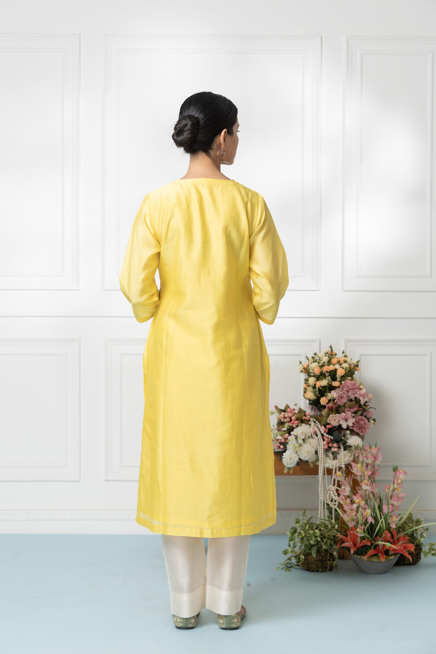 Sorbet Yellow Printed Kurta Set