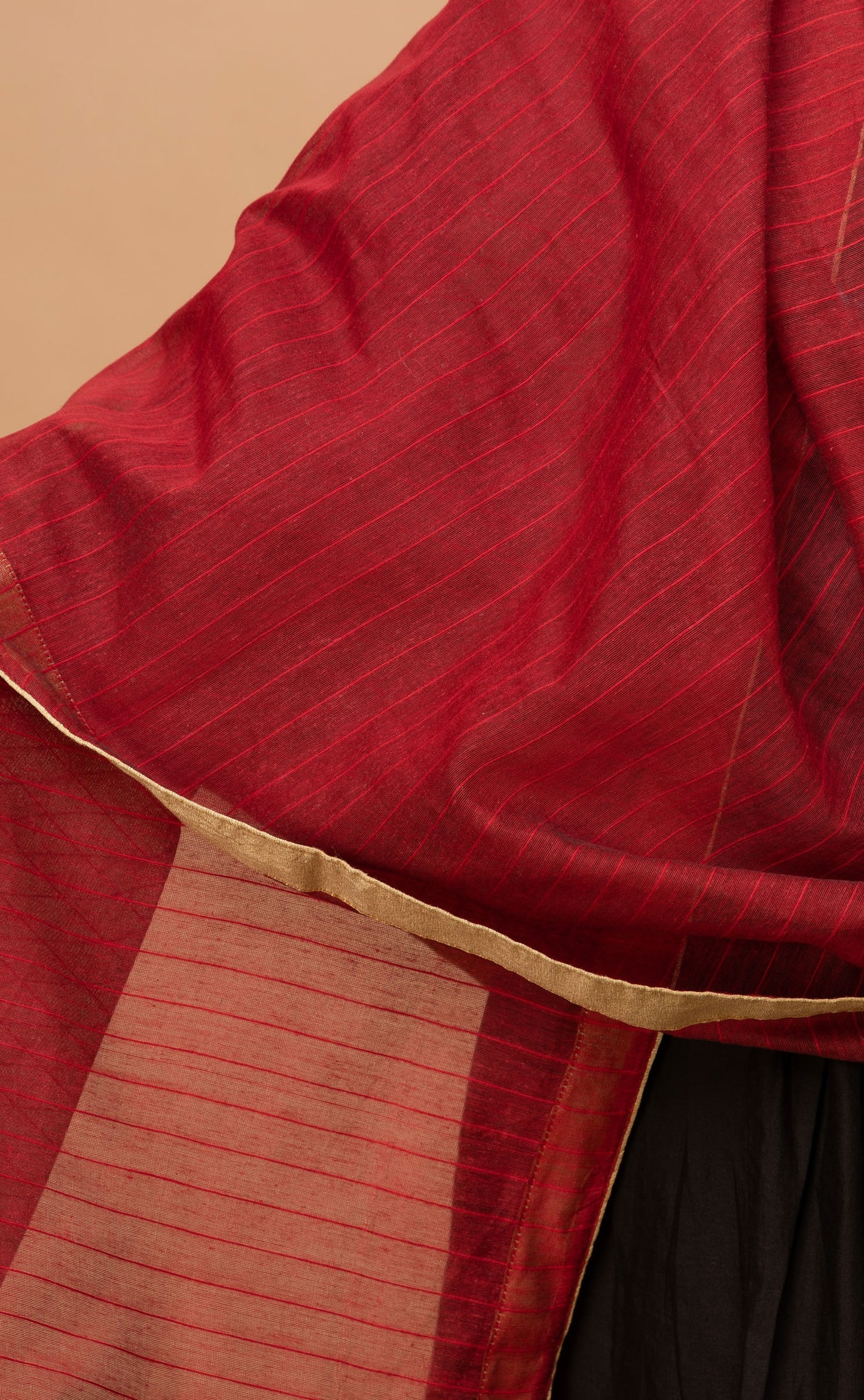 Rozanna Maroon Handloom Cotton Dupatta